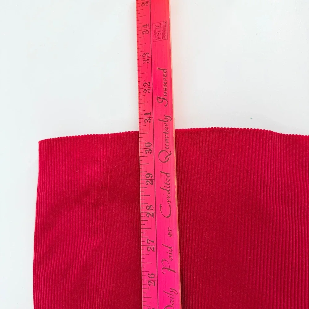 Saddlebred Mens 40R Red Corduroy Blazer Two Button Gingham Lined Sport Coat
